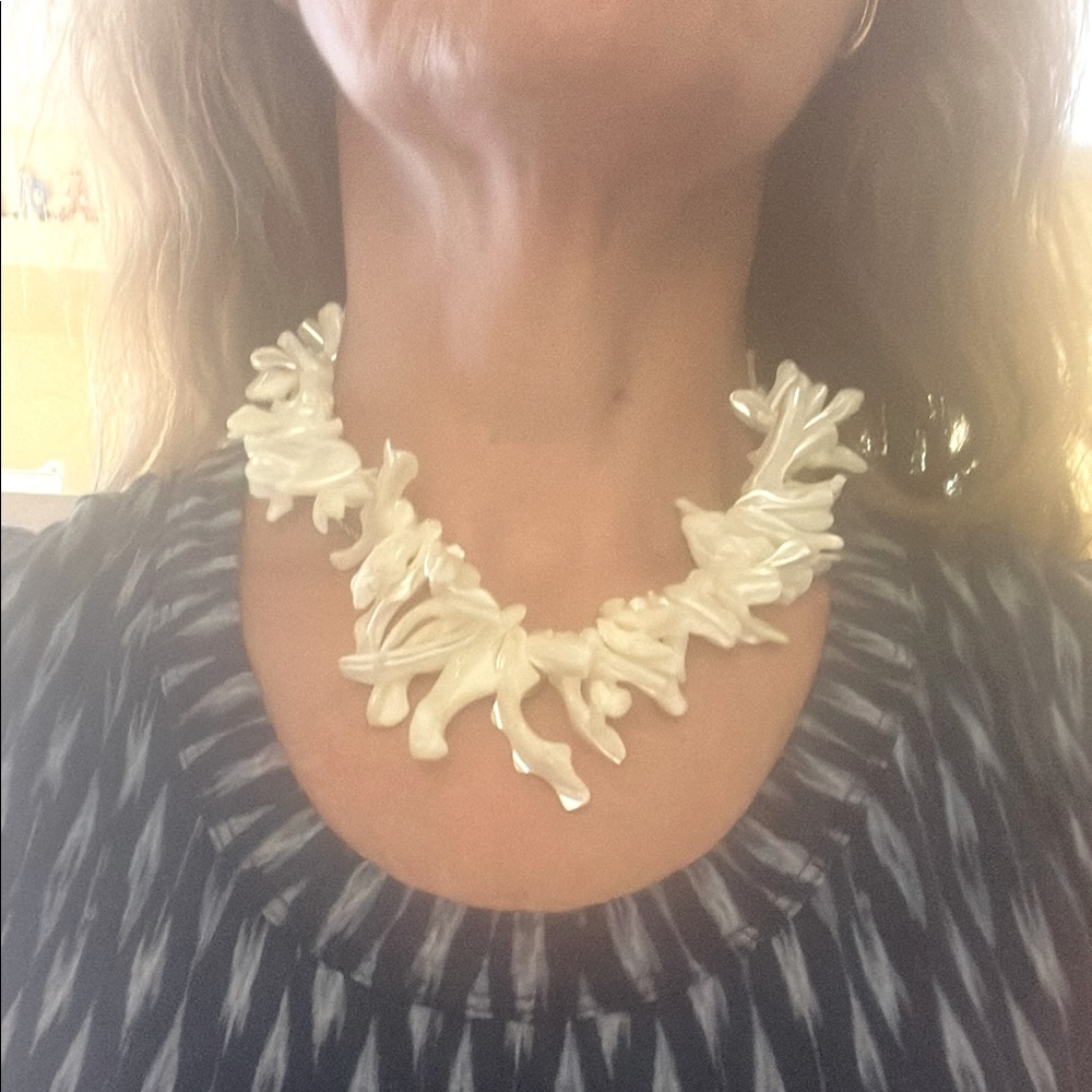 Elegant White Coral Necklace - Picture 2 of 5